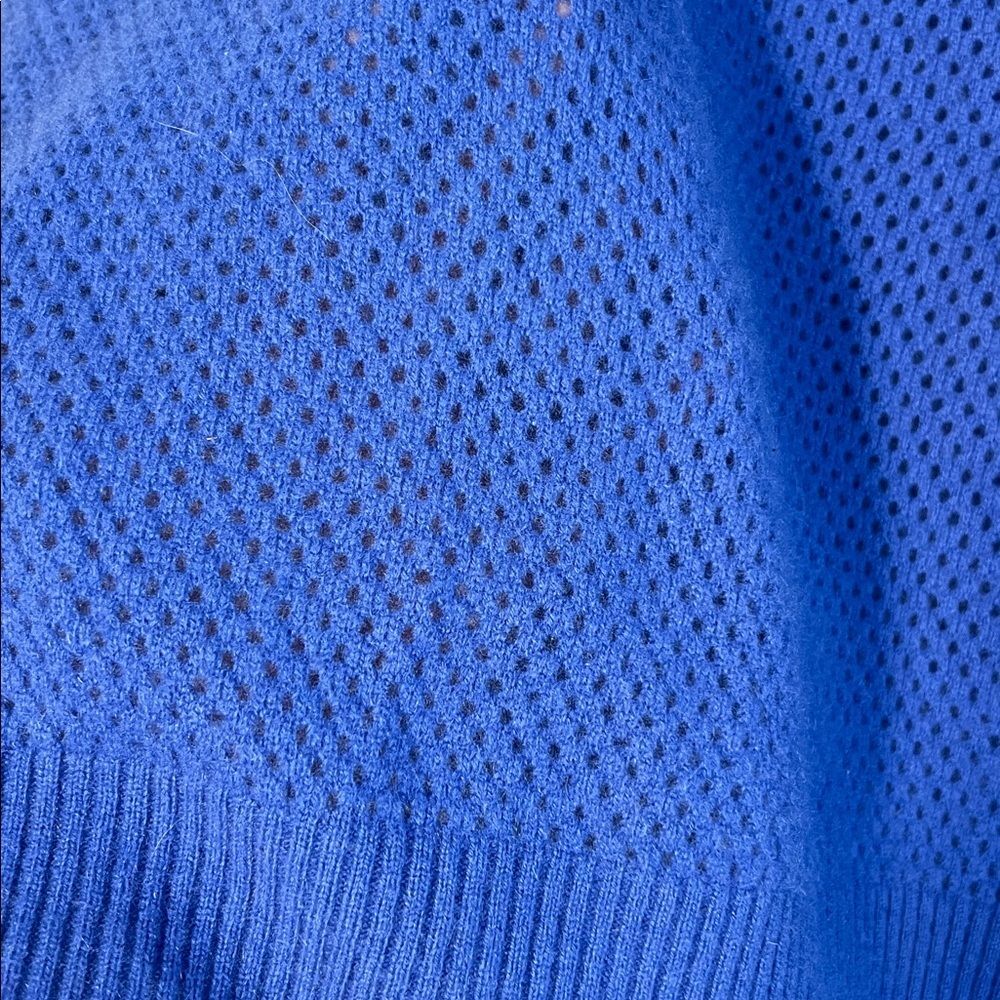 C by Bloomingdale’s 2ply Cashmere pull-on Sweater Open Weave knit oversize - Picture 2 of 9